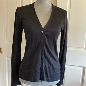 ADIDAS dark grey golf V-Neck Long Sleeve Women's Sweater